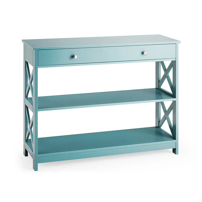Console Table 3-Tier with Drawer and Storage Shelves by DirectDeals