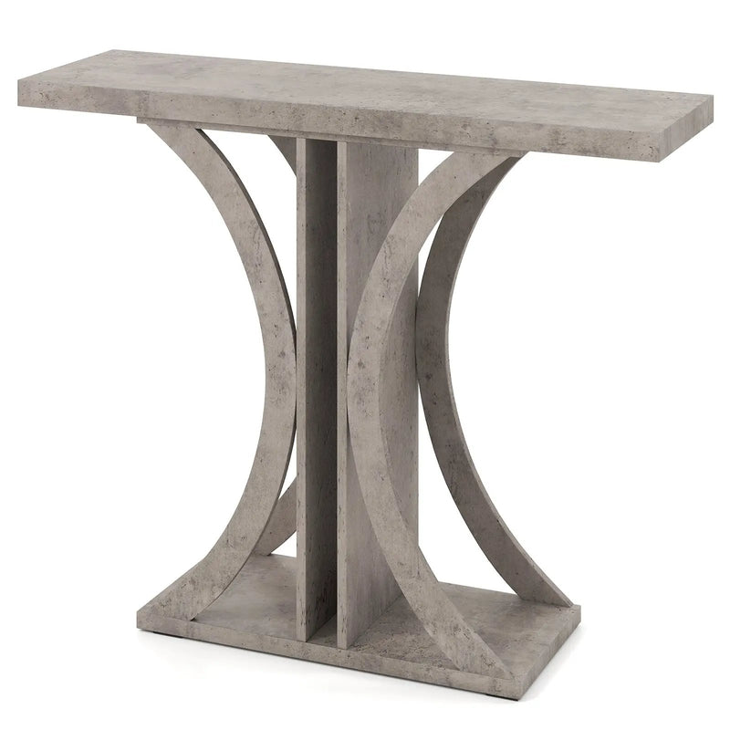Console Table 39.5 Inch Rectangular Entryway Table with Geometric Frame by DirectDeals