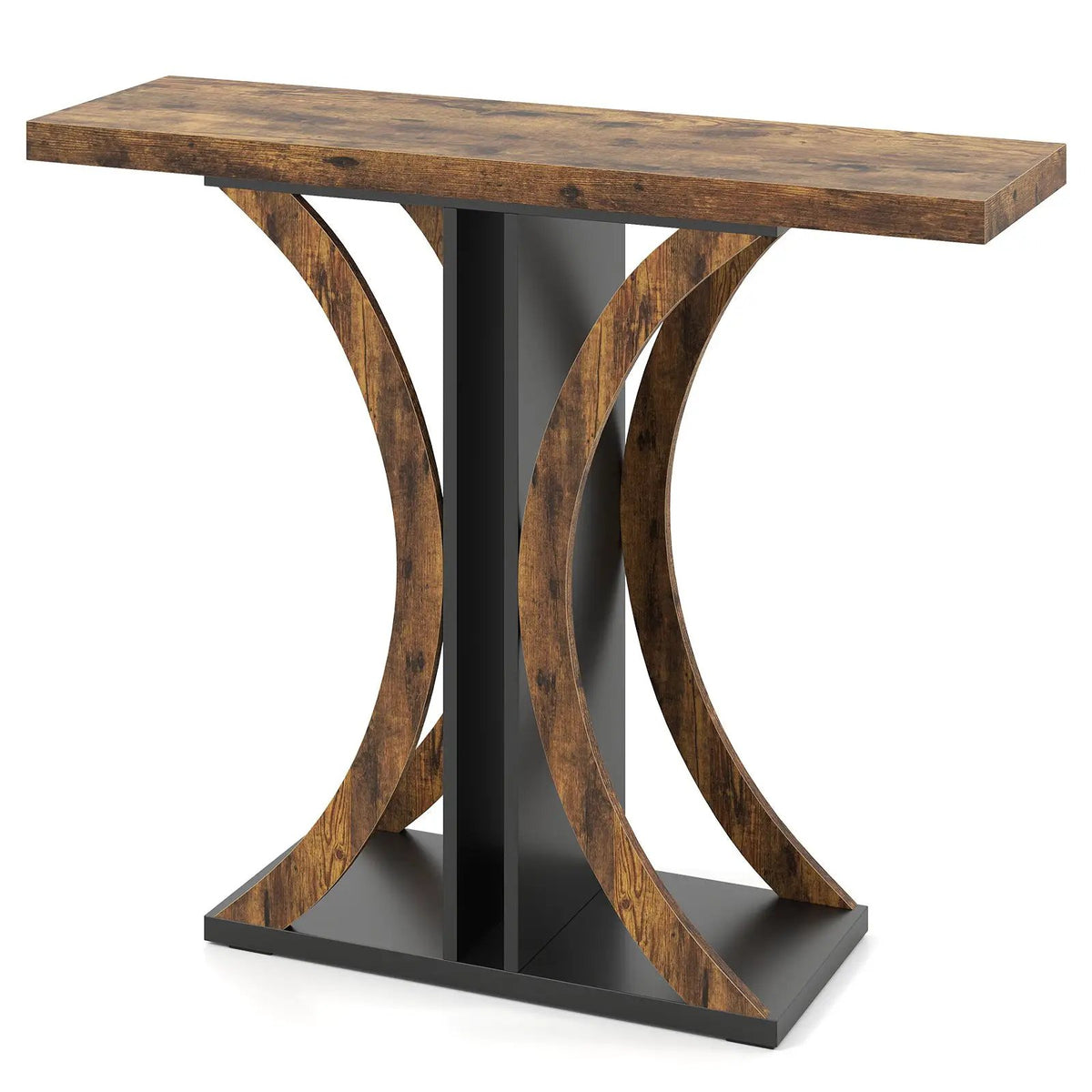 Console Table 39.5 Inch Rectangular Entryway Table with Geometric Frame by DirectDeals