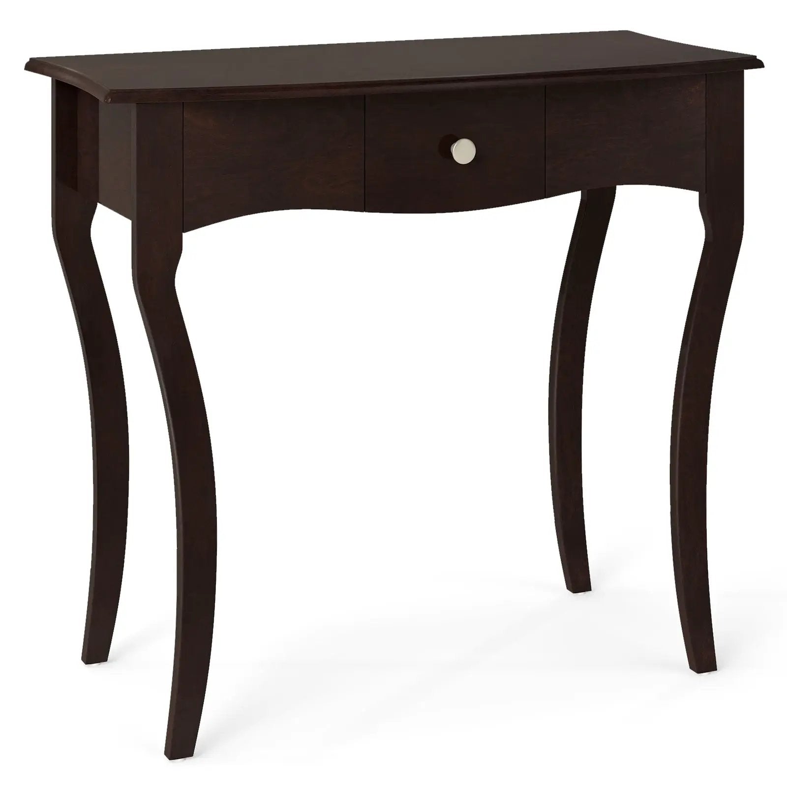 Console Table with Drawer and Solid Wood Frame-Espresso by DirectDeals