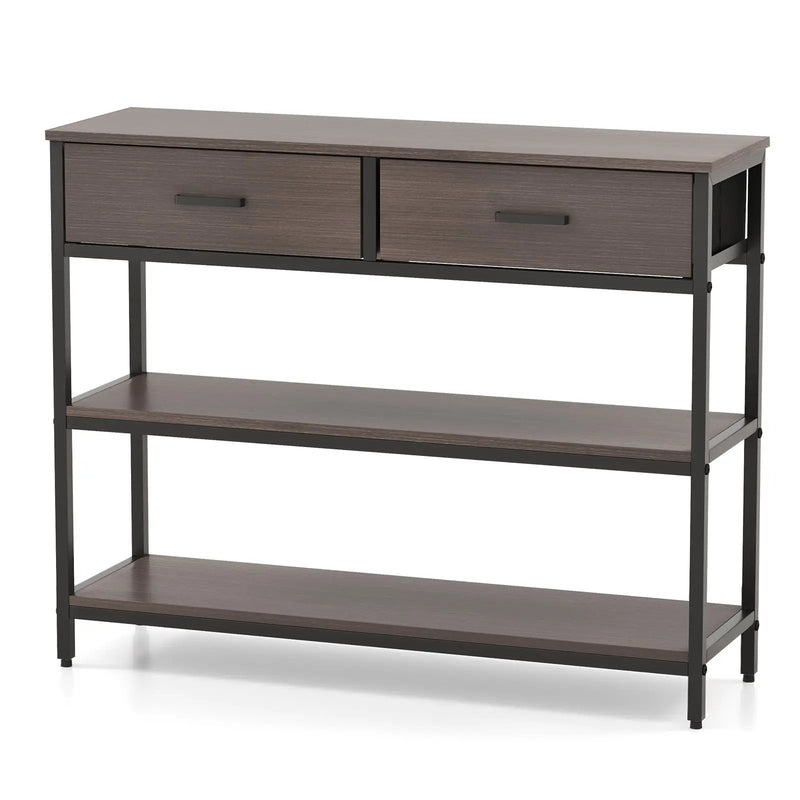 Console Table with Folding Fabric Drawers for Entryway by DirectDeals