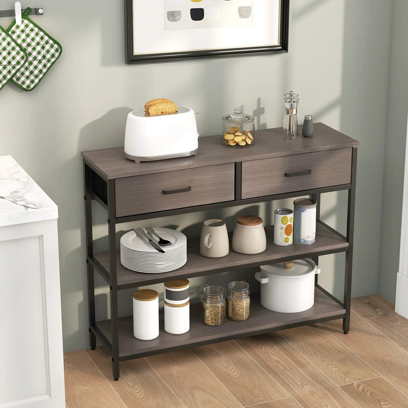 Console Table with Folding Fabric Drawers for Entryway by DirectDeals