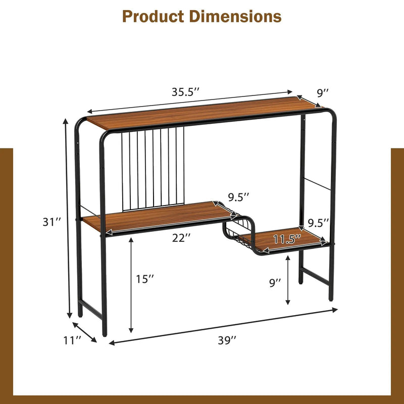Console Table with Storage Shelf and Metal Frame for Living Room by DirectDeals