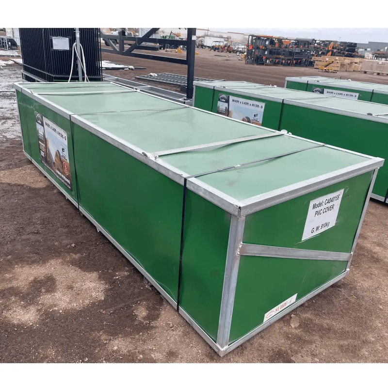 40'x40'x15' Double Truss Shipping Container Canopy Shelter, Outside by Chery Industrial