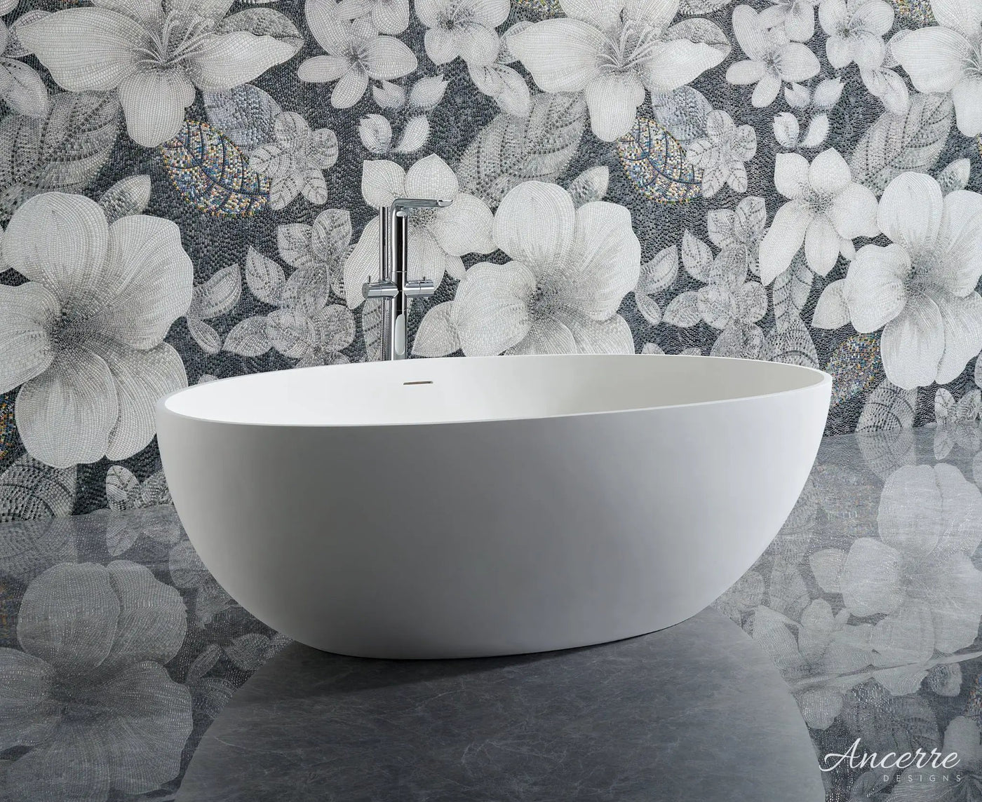 Contoure Freestanding Solid Surface Bathtub by Ancerre Designs