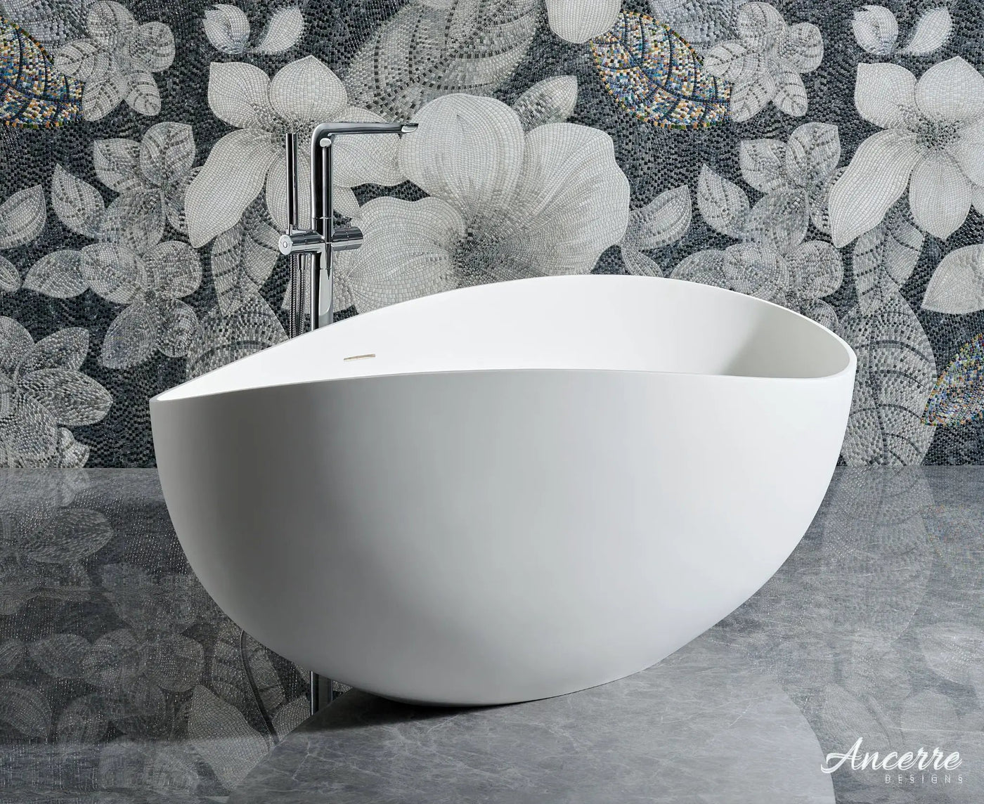 Contoure Freestanding Solid Surface Bathtub by Ancerre Designs