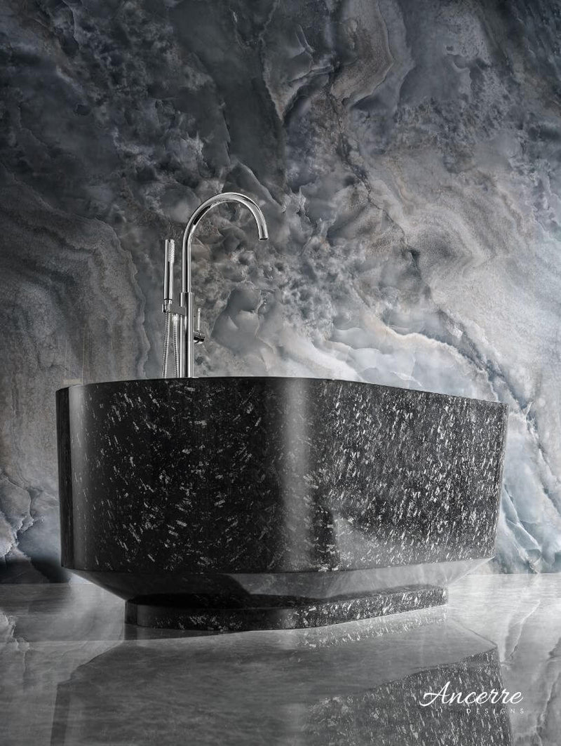 Coesistere 67" Freestanding Forged Carbon Fiber Bathtub by Ancerre Designs