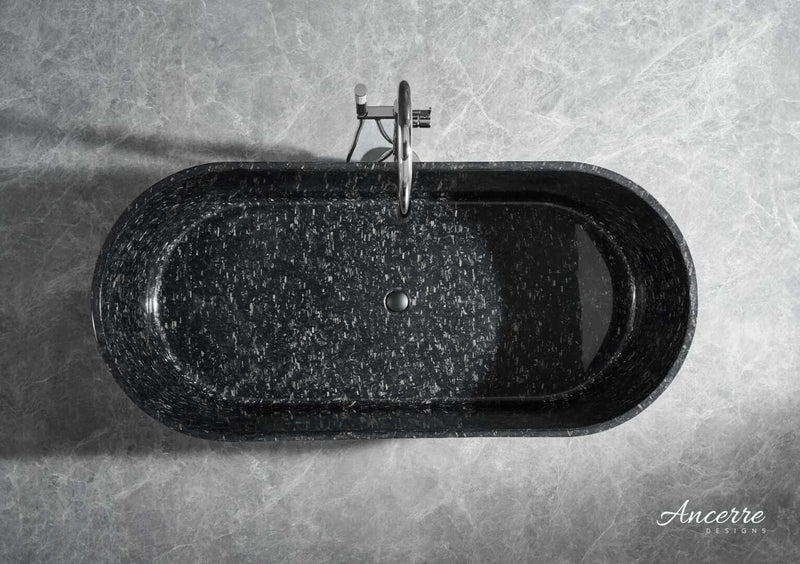 Odessa 67" Freestanding Forged Carbon Fiber Bathtub by Ancerre Designs