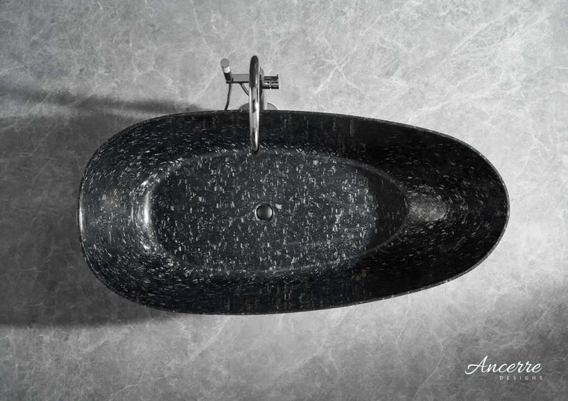 Anjuna 67" Freestanding Forged Carbon Fiber Bathtub by Ancerre Designs