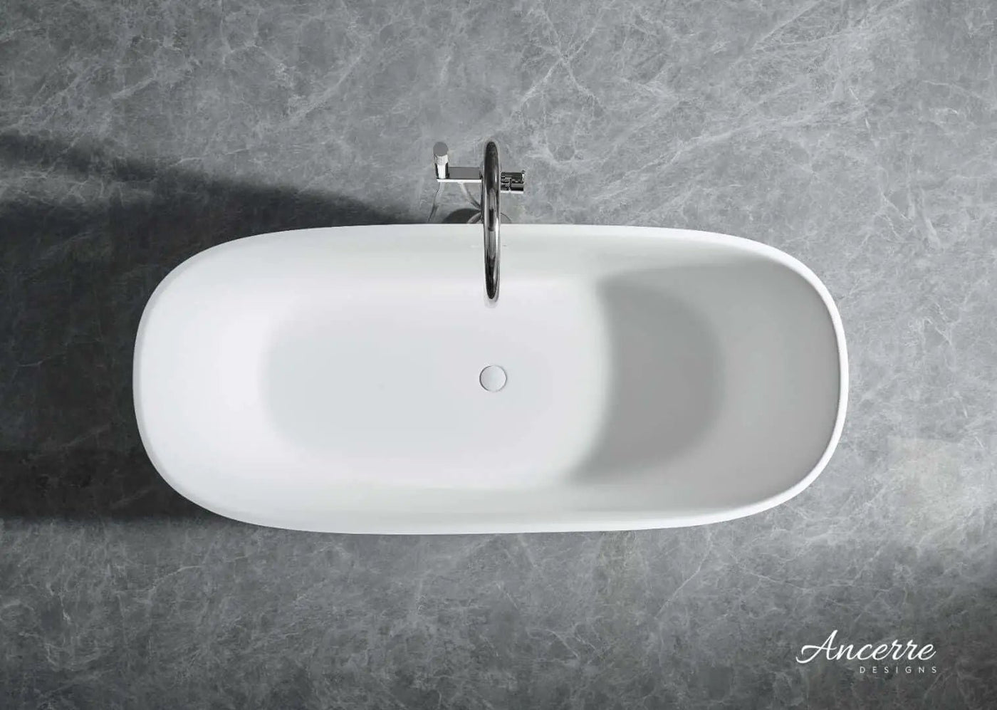 Fiore Freestanding Solid Surface Bathtub by Ancerre Designs