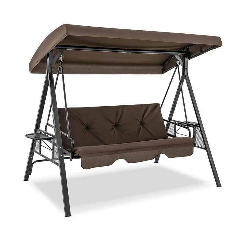3-Seat Convertible Porch Swing with Adjustable Canopy by DirectDeals