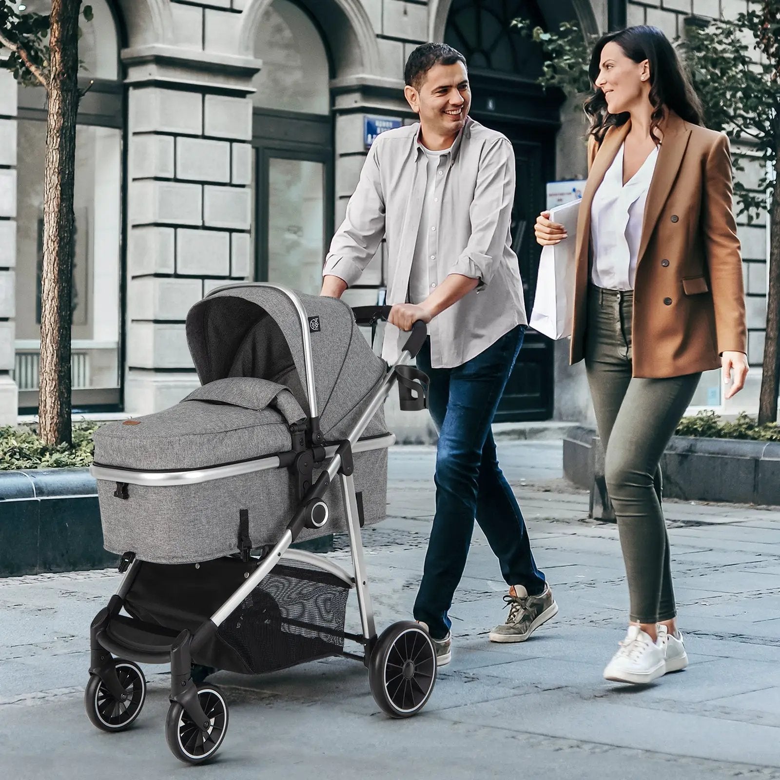 2-in-1 Convertible Baby Stroller with Reversible Seat by DirectDeals