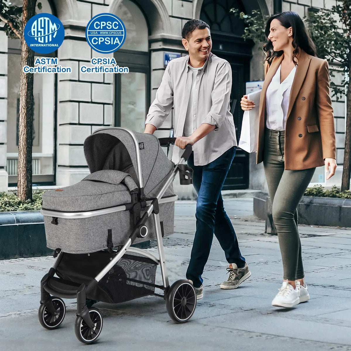 2-in-1 Convertible Baby Stroller with Reversible Seat, photo 4 of 9