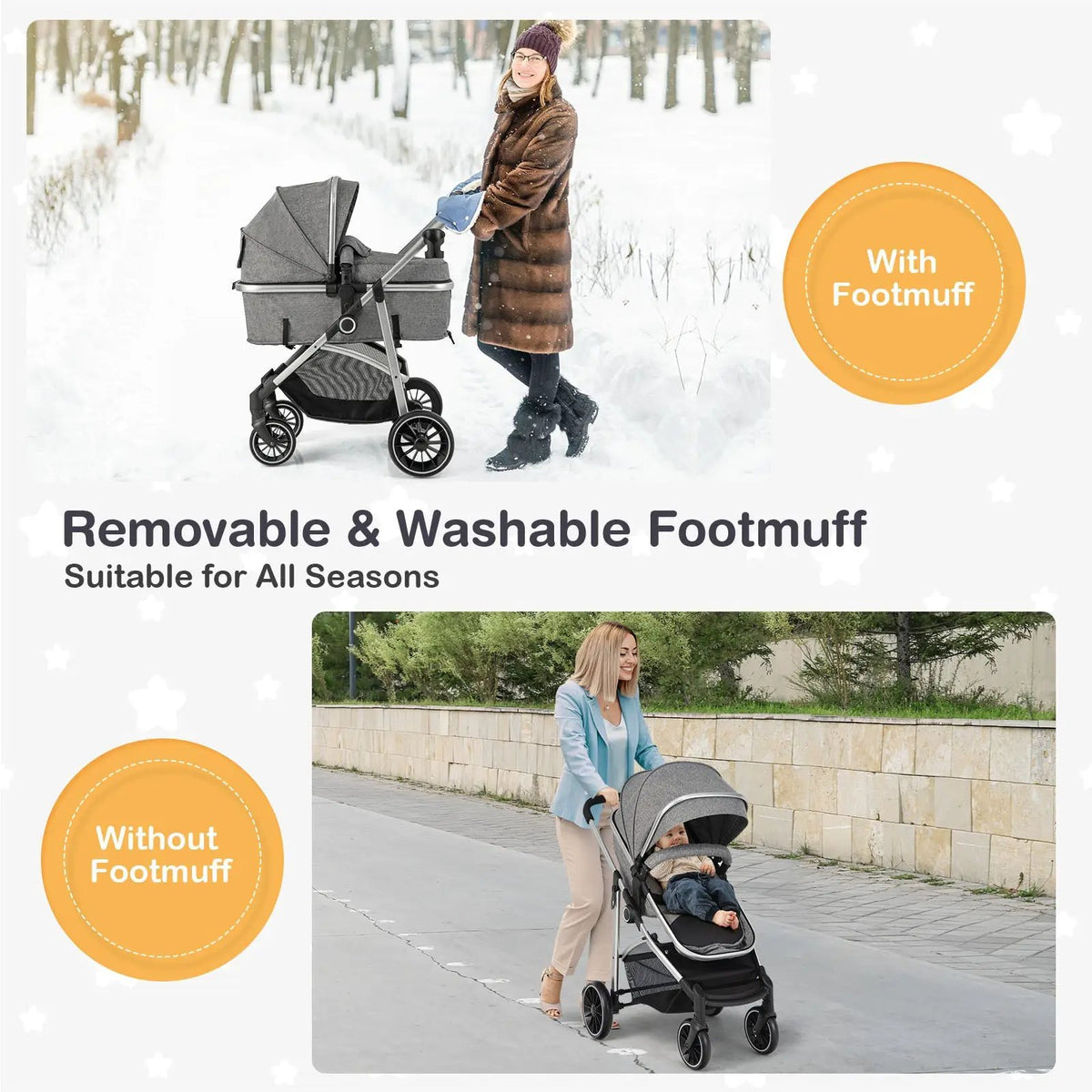 2-in-1 Convertible Baby Stroller with Reversible Seat, photo 5 of 9