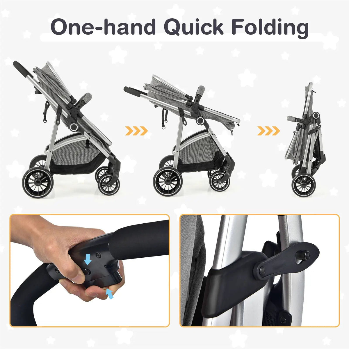 2-in-1 Convertible Baby Stroller with Reversible Seat, photo 7 of 9