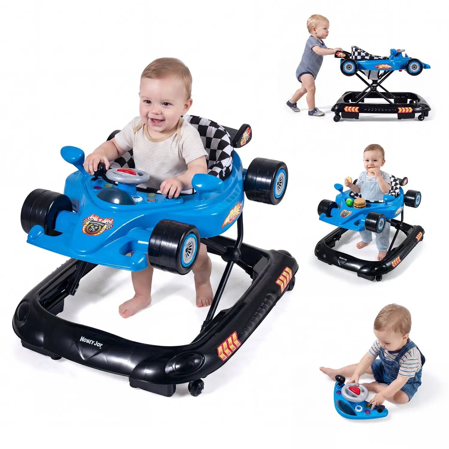 Convertible Baby Walker with 3 Adjustable Height Settings by DirectDeals