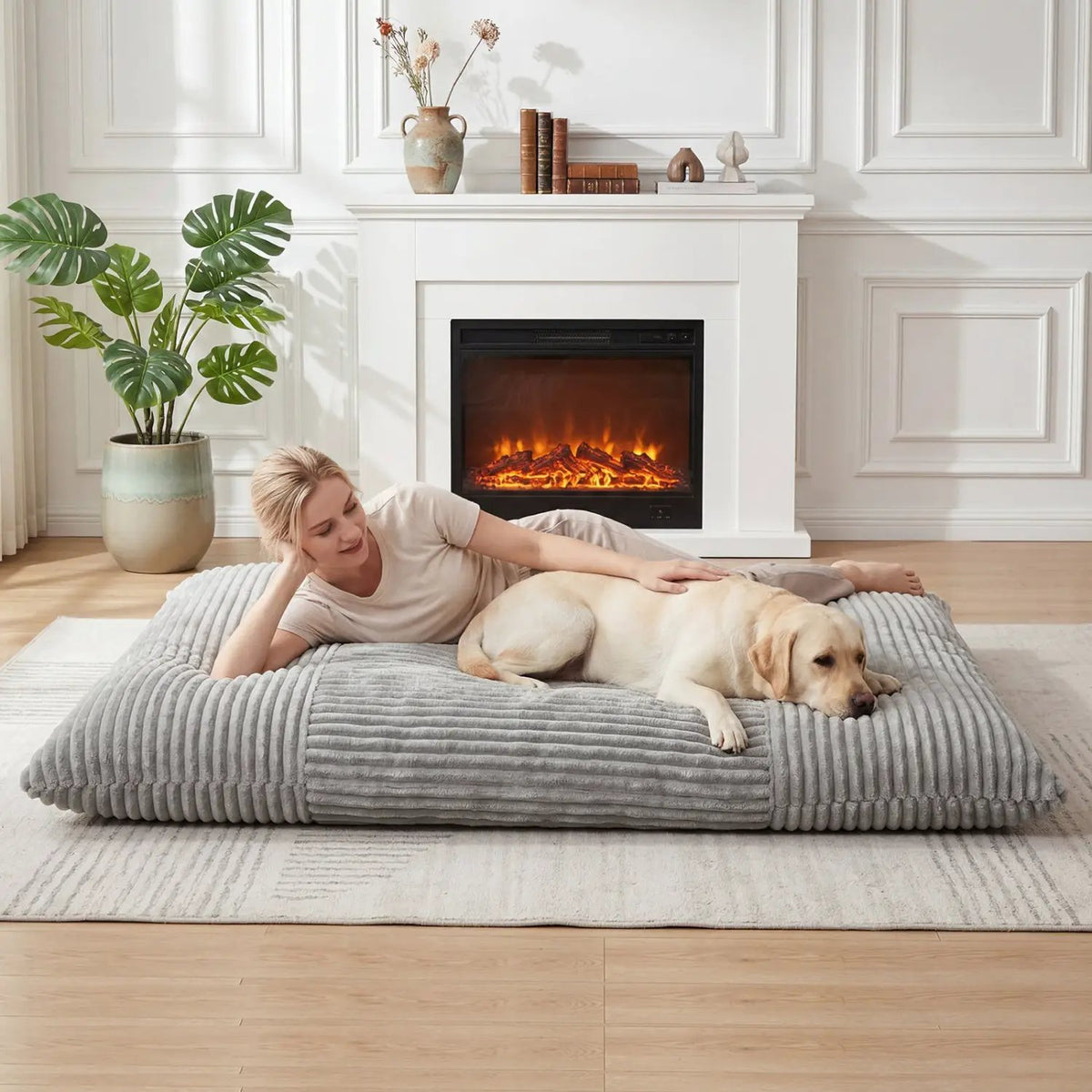 Convertible Bean Bag Floor Sofa with Washable Corduroy Cover, photo 26 of 32