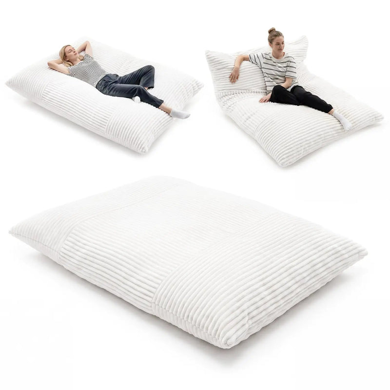 Convertible Bean Bag Floor Sofa with Washable Corduroy Cover by DirectDeals