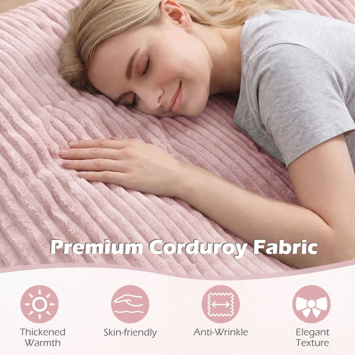 Convertible Bean Bag Floor Sofa with Washable Corduroy Cover, photo 16 of 32
