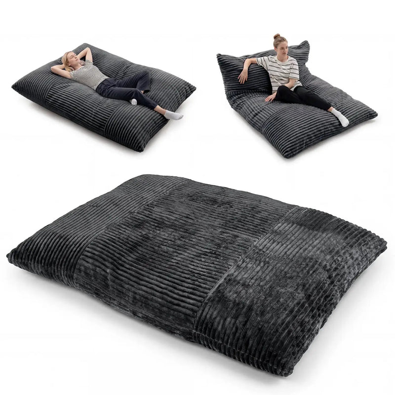 Convertible Bean Bag Floor Sofa with Washable Corduroy Cover by DirectDeals