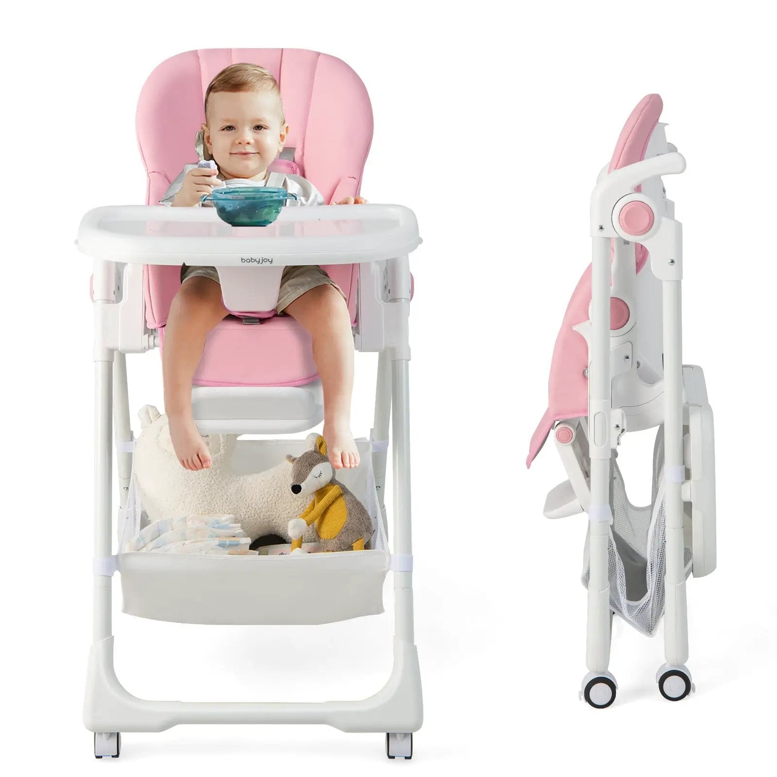 Convertible Infant Dining Chair with 5 Backrest and 3 Footrest Positions by DirectDeals