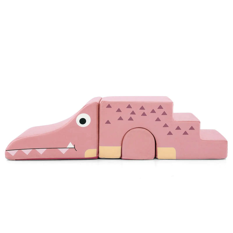 Convertible Kids Play Couch Sofa with Removable Velvet Covers by DirectDeals