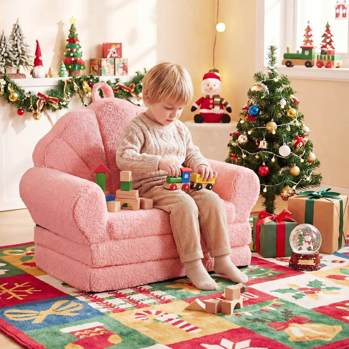 Convertible Kids Sofa 2-in-1 Fold out Toddler Couch Chair, photo 6 of 24