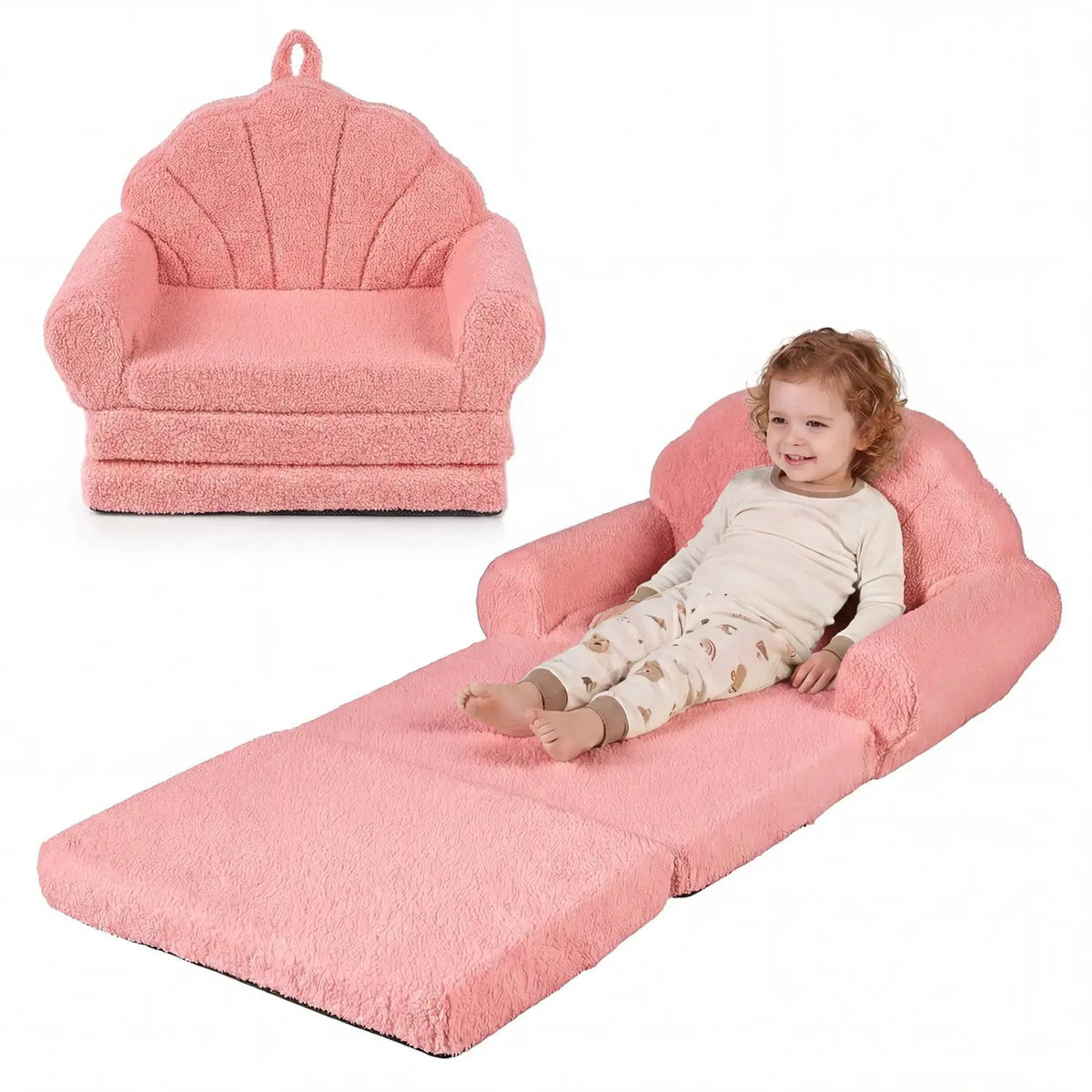 Convertible Kids Sofa 2-in-1 Fold out Toddler Couch Chair, photo 12 of 24