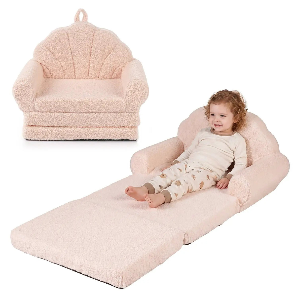 Convertible Kids Sofa 2-in-1 Fold out Toddler Couch Chair, photo 10 of 24