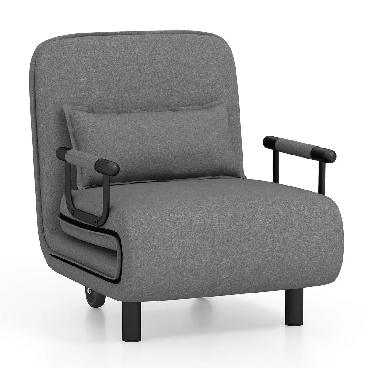 3-in-1 Convertible Sofa Bed with 5-Position Adjustable Backrest and Lumbar Pillow, photo 3 of 11