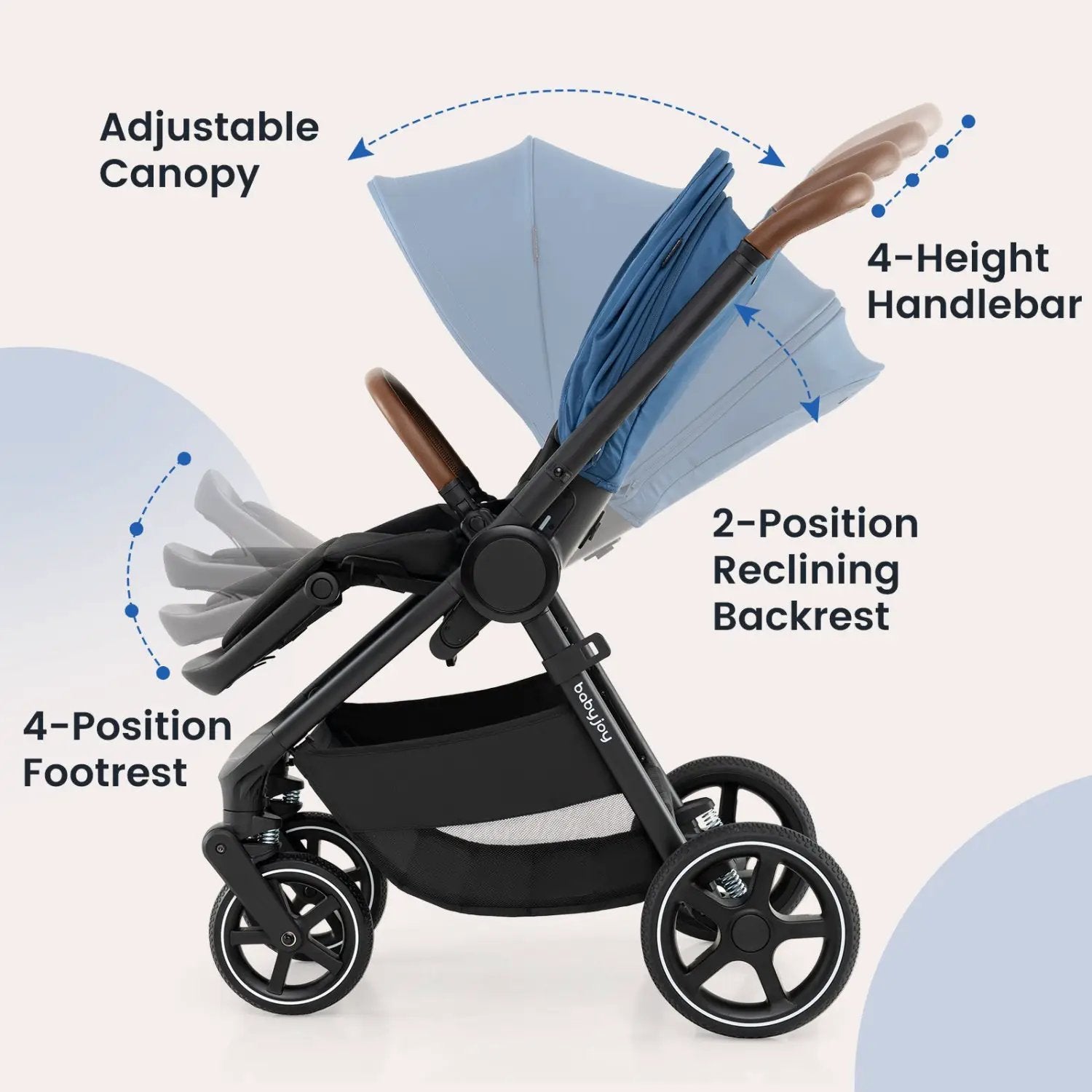 Convertible Baby Stroller with Car Seat Adapters by DirectDeals