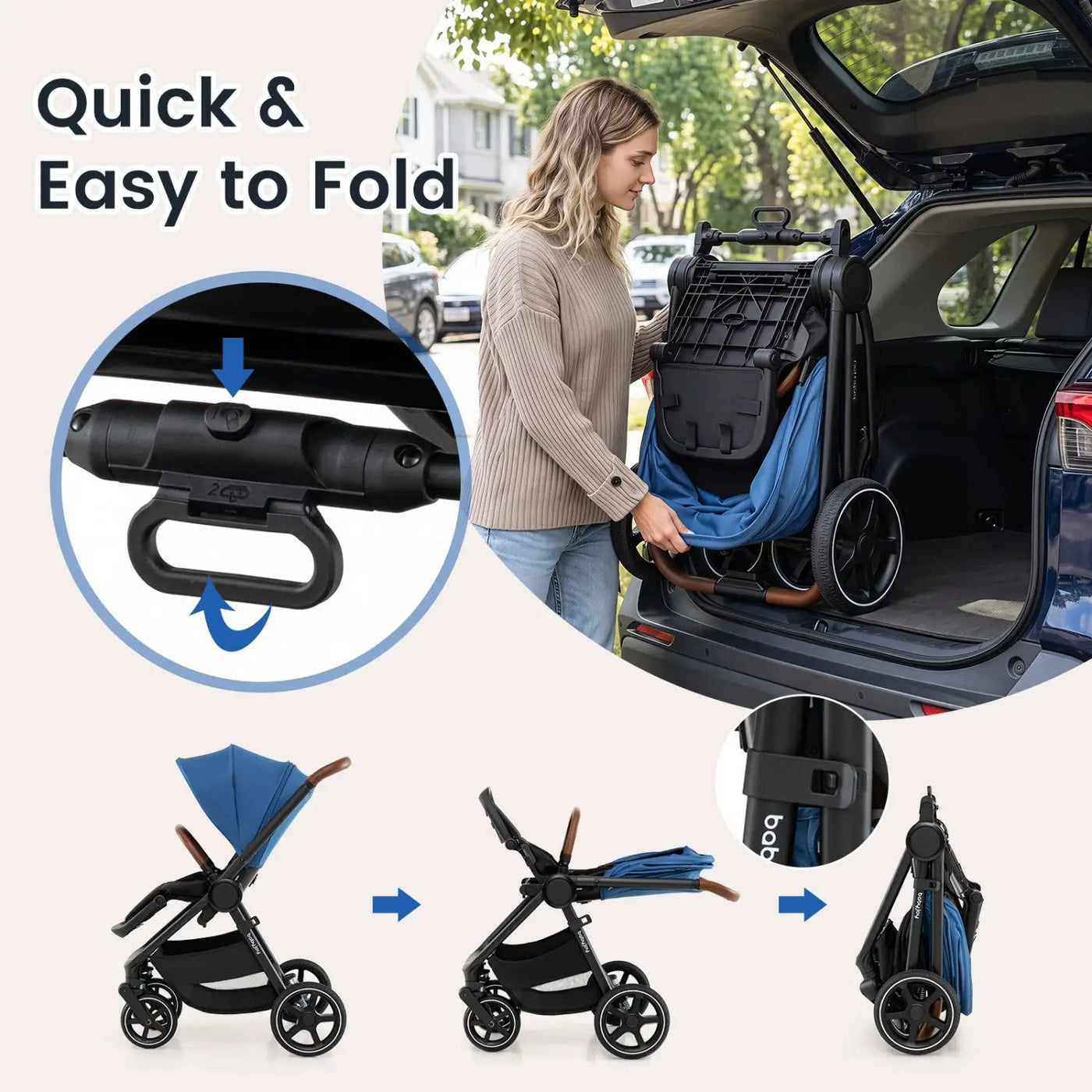 Convertible Baby Stroller with Car Seat Adapters by DirectDeals