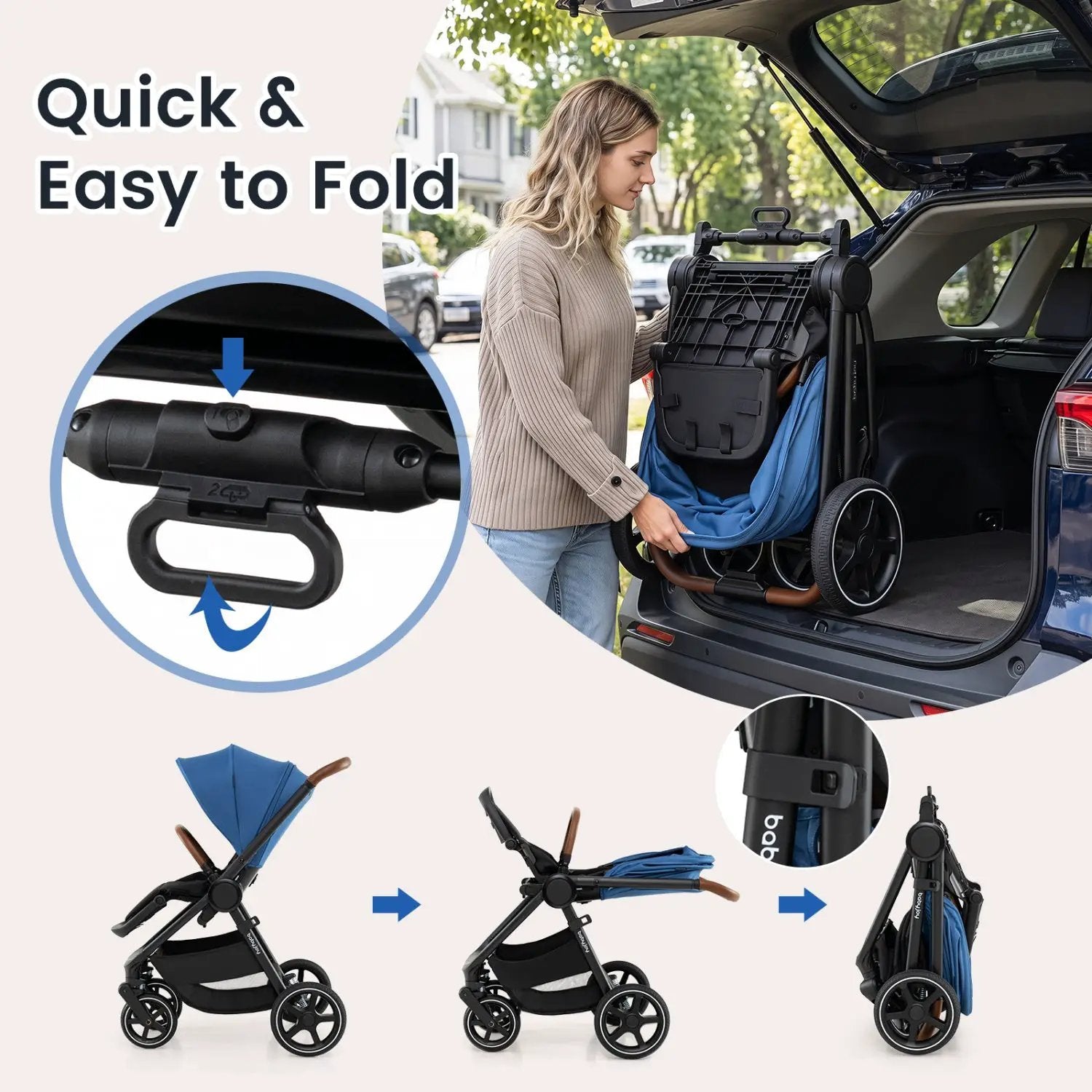 Convertible Baby Stroller with Car Seat Adapters by DirectDeals