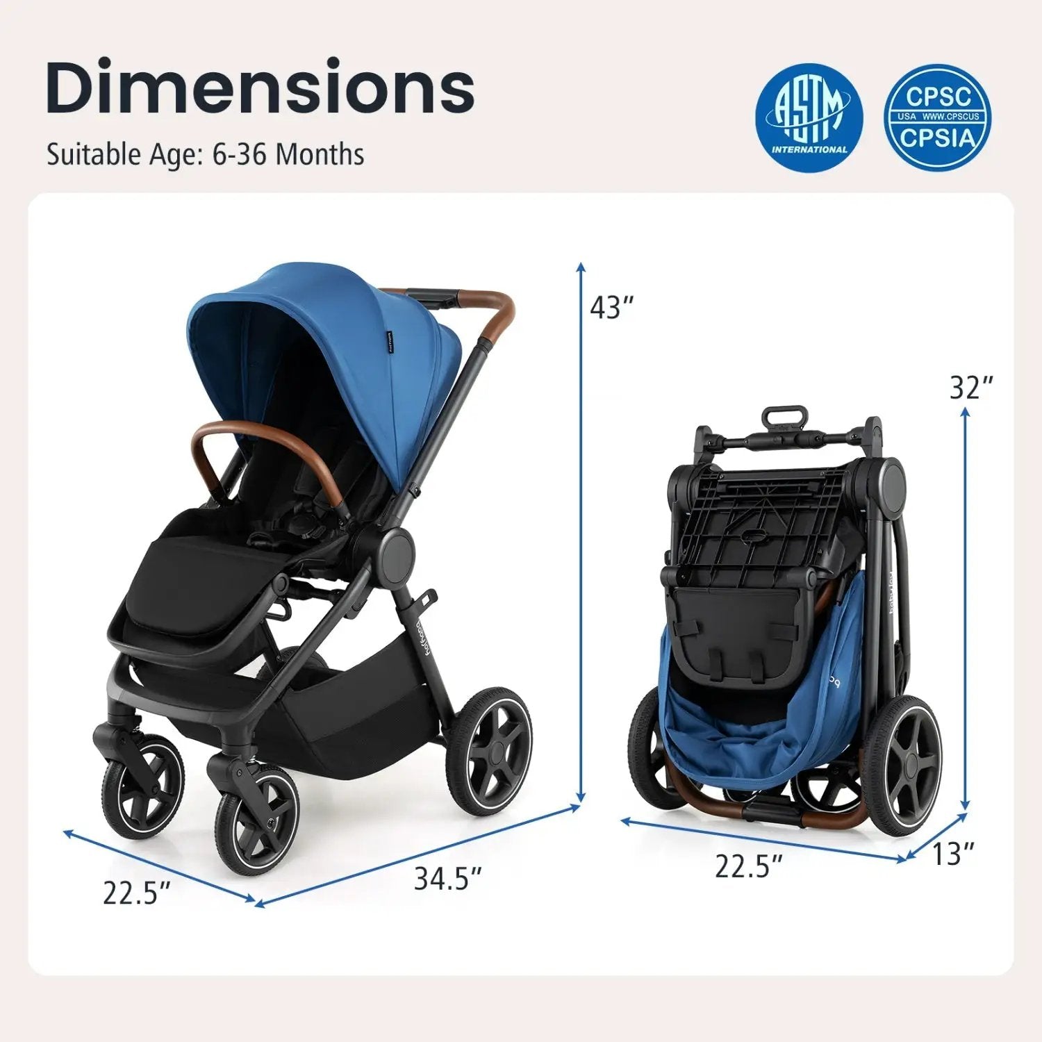 Convertible Baby Stroller with Car Seat Adapters by DirectDeals