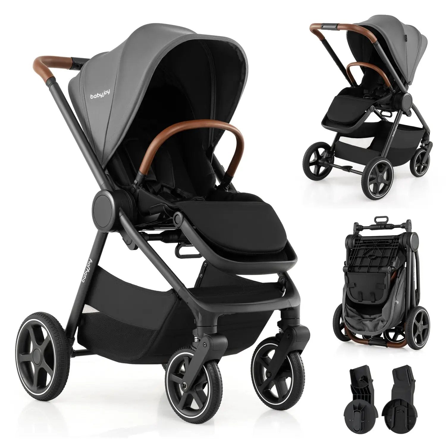 Convertible Baby Stroller with Car Seat Adapters by DirectDeals