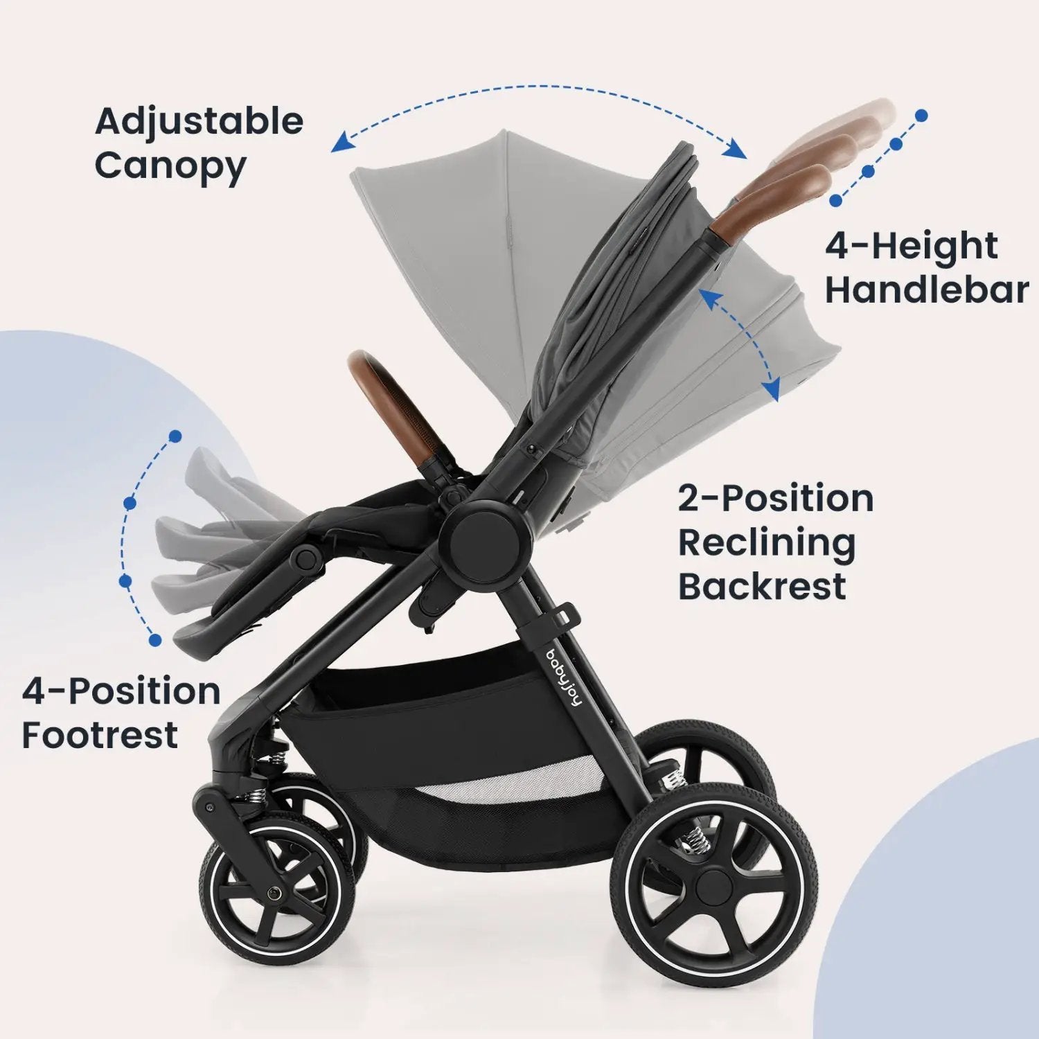 Convertible Baby Stroller with Car Seat Adapters by DirectDeals