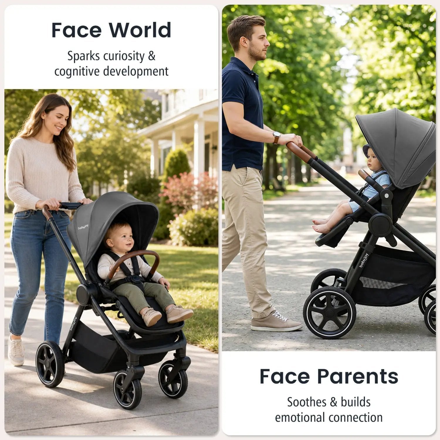 Convertible Baby Stroller with Car Seat Adapters by DirectDeals