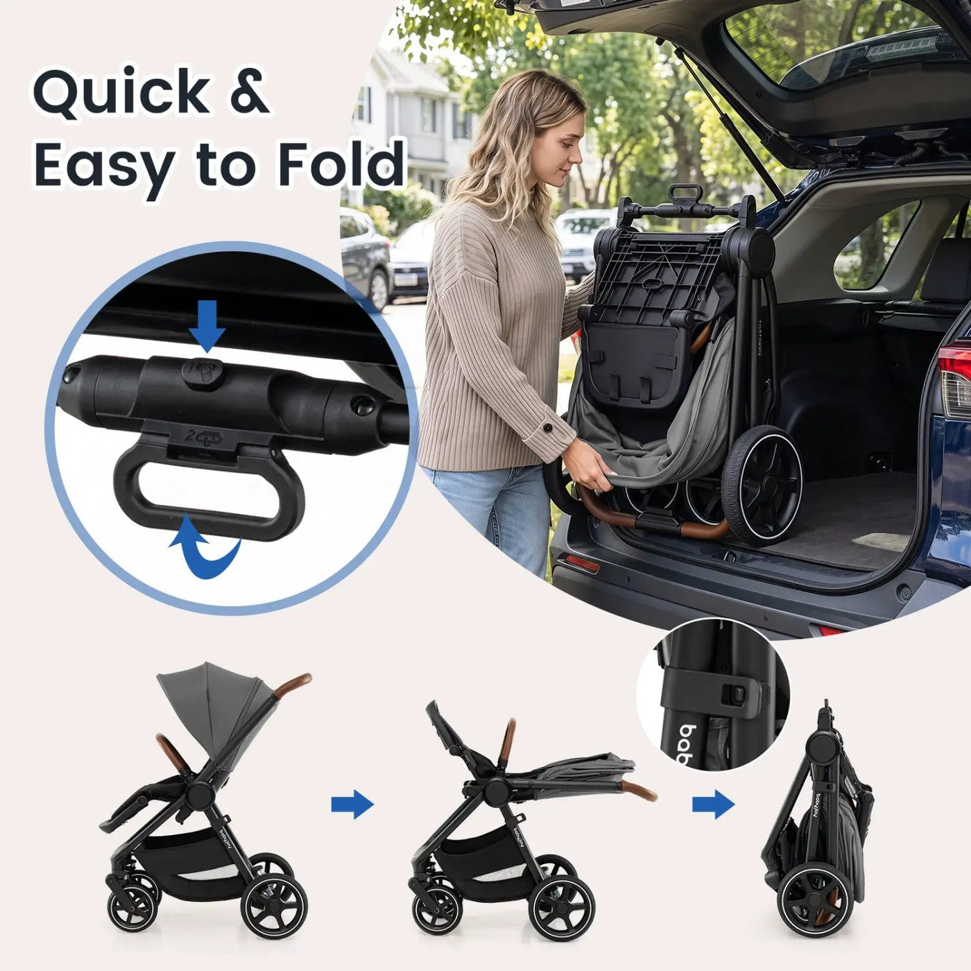 Convertible Baby Stroller with Car Seat Adapters by DirectDeals