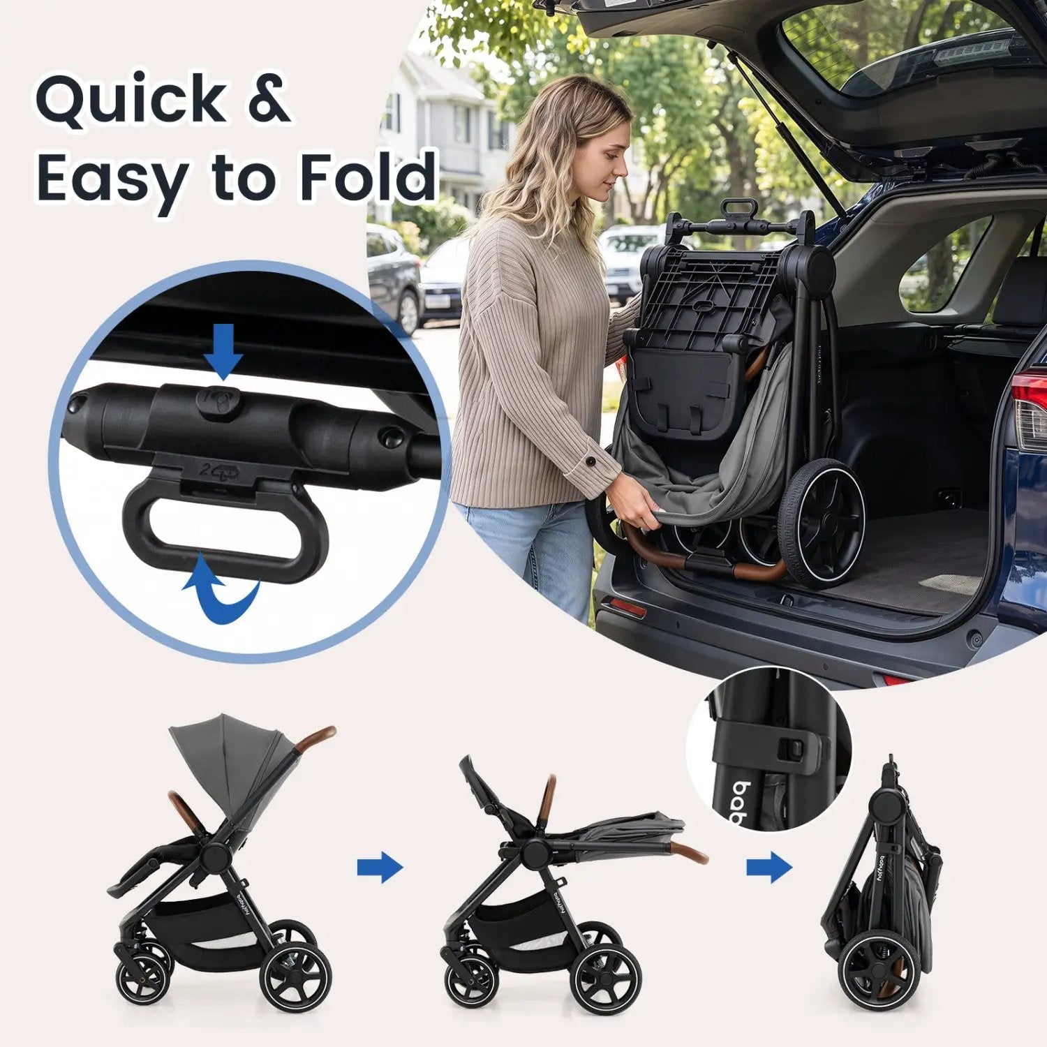 Convertible Baby Stroller with Car Seat Adapters by DirectDeals