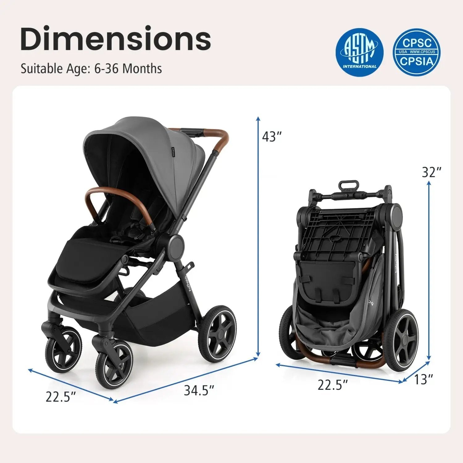 Convertible Baby Stroller with Car Seat Adapters by DirectDeals