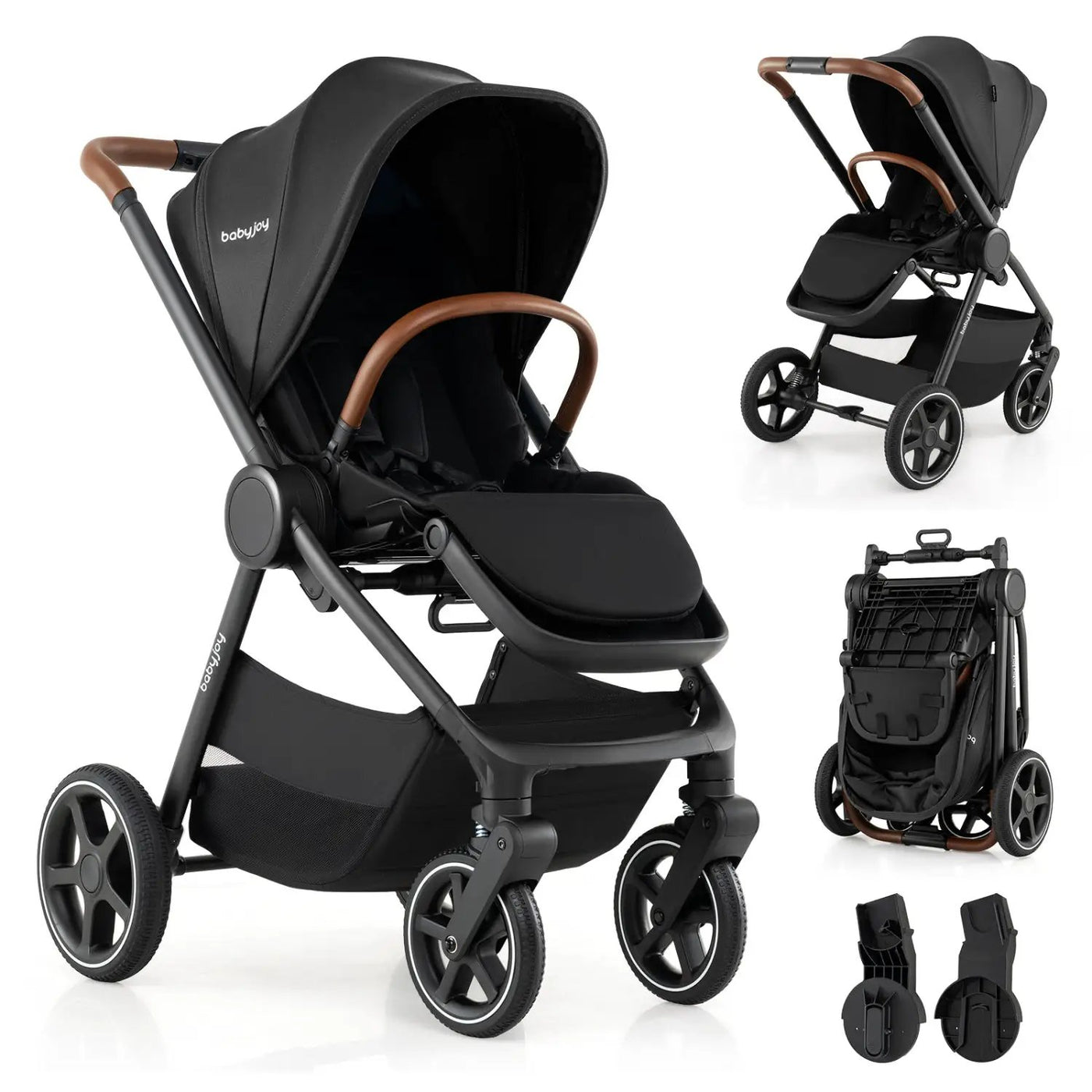 Convertible Baby Stroller with Car Seat Adapters by DirectDeals
