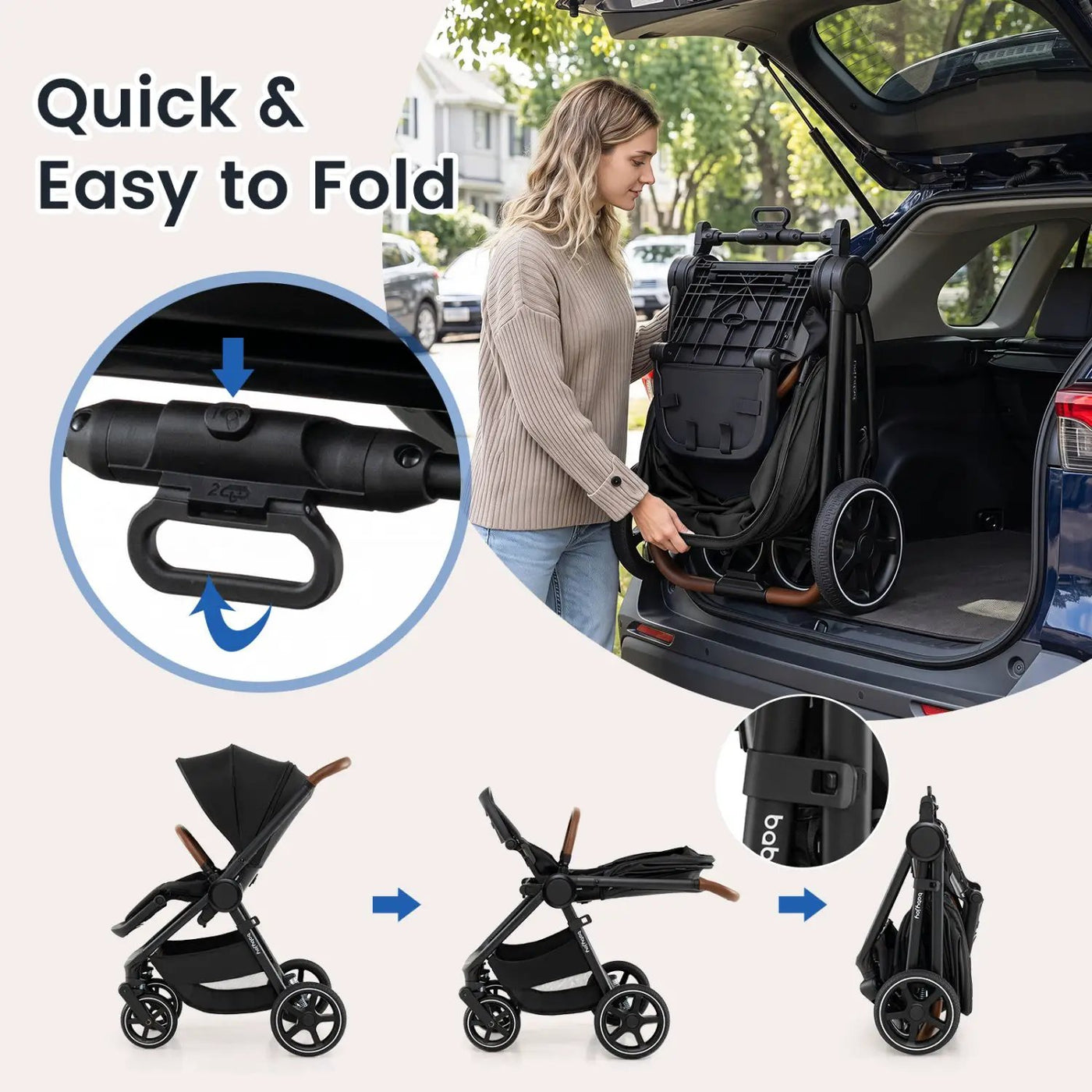 Convertible Baby Stroller with Car Seat Adapters by DirectDeals