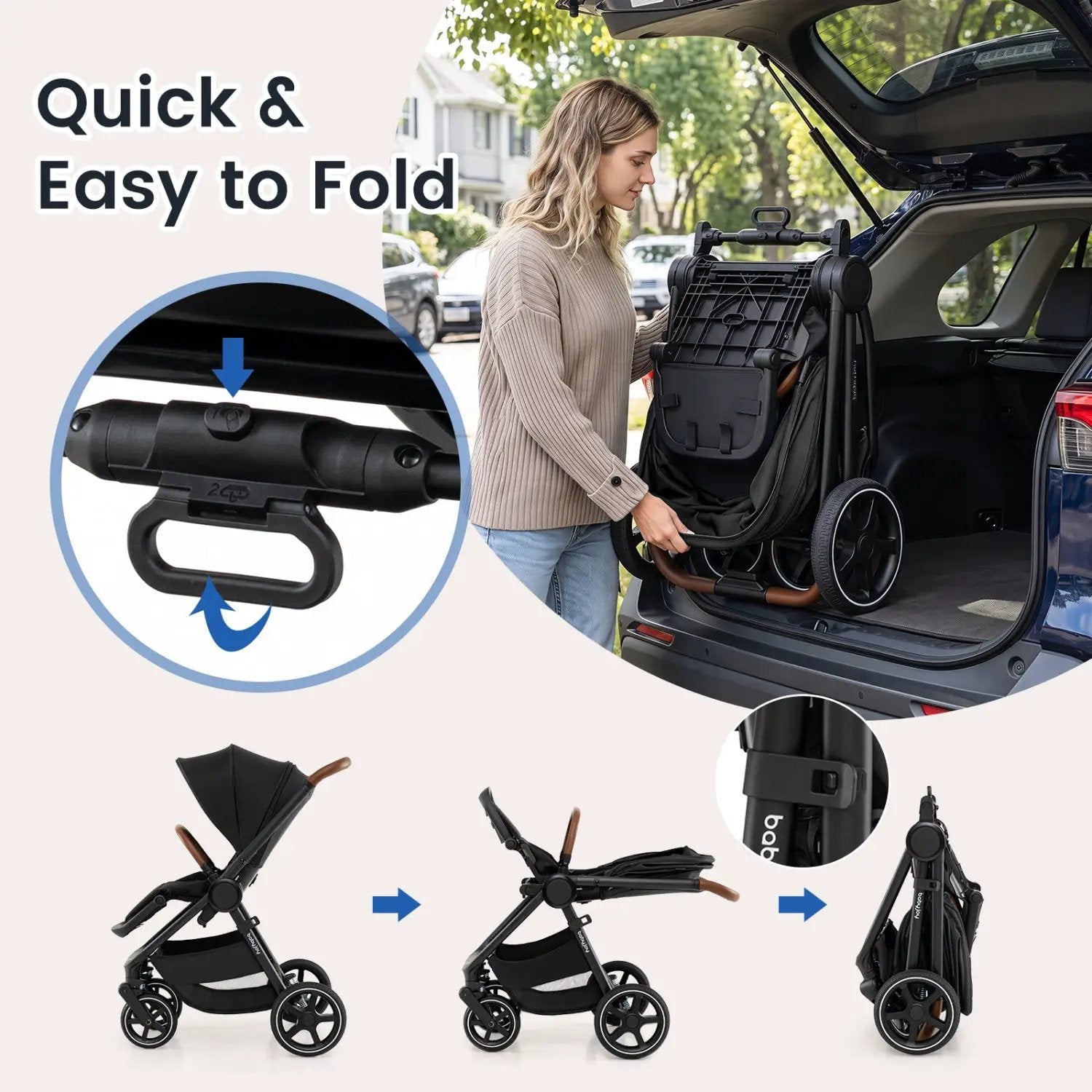 Convertible Baby Stroller with Car Seat Adapters by DirectDeals