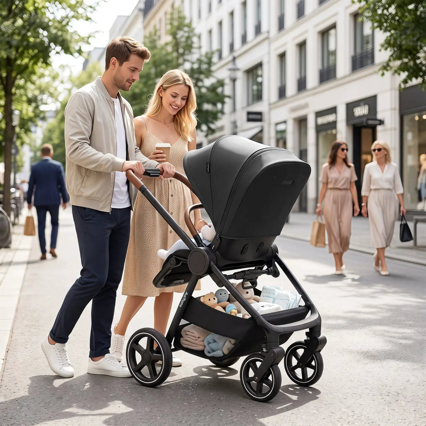 Convertible Baby Stroller with Car Seat Adapters by DirectDeals