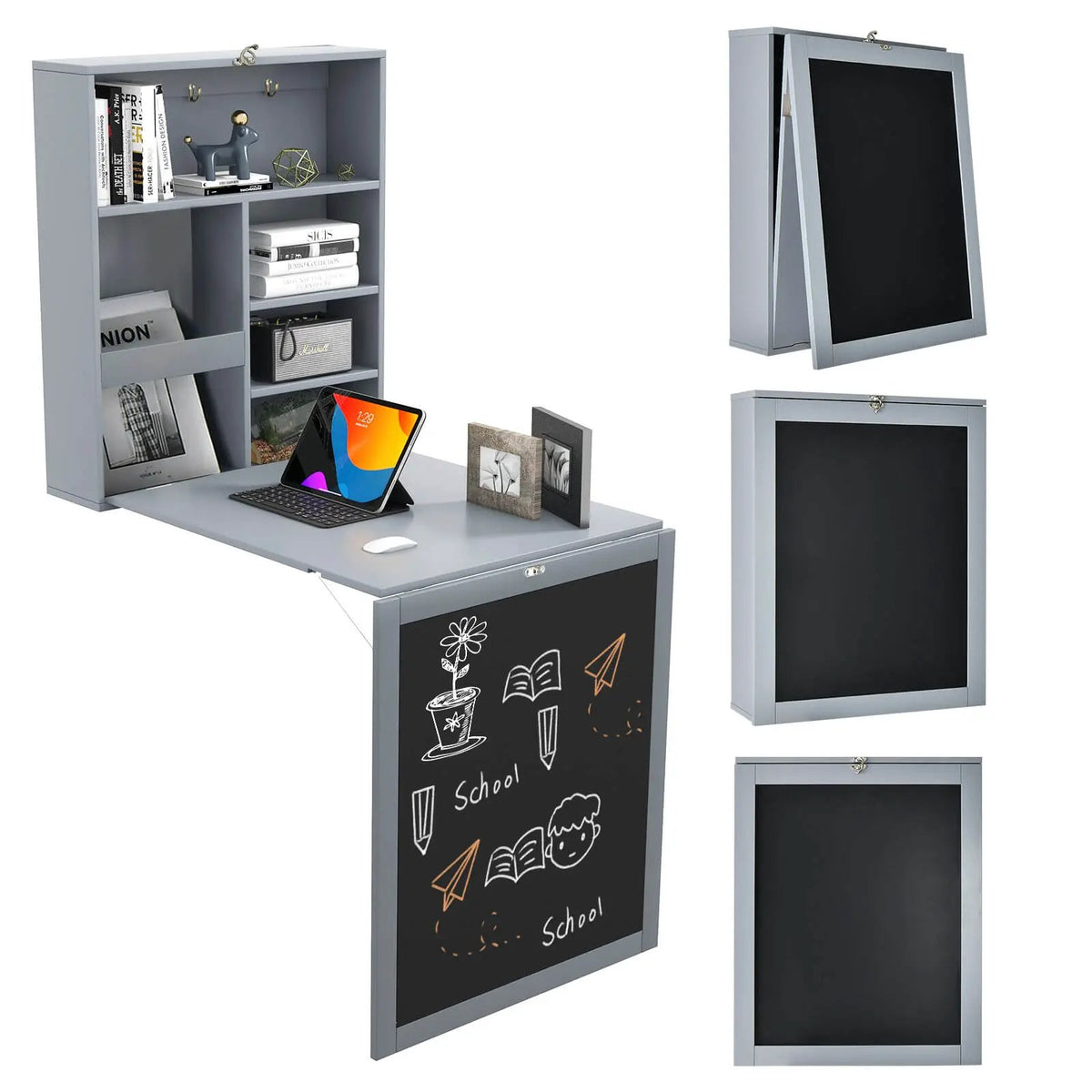 Convertible Wall Mounted Table with A Chalkboard, photo 18 of 32