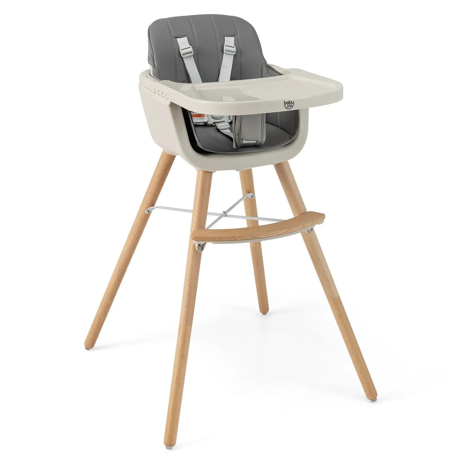 3-in-1 Convertible Wooden High Chair with Cushion by DirectDeals