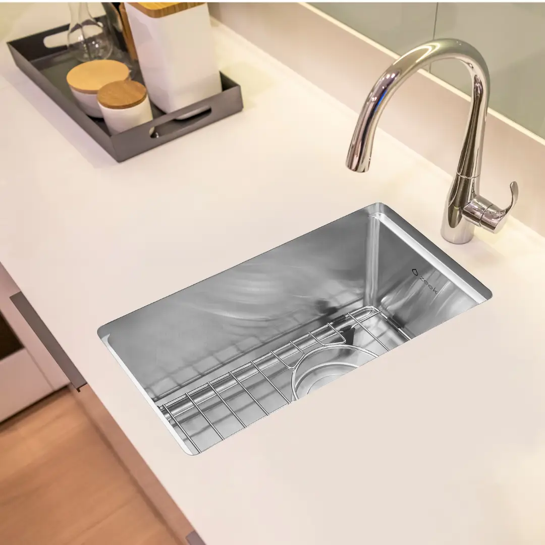 Zeek 10 x 18 Inch Undermount / Drop-In Workstation Bar Sink 16G Stainless Steel 10" ZH-LD10 by ZEEK