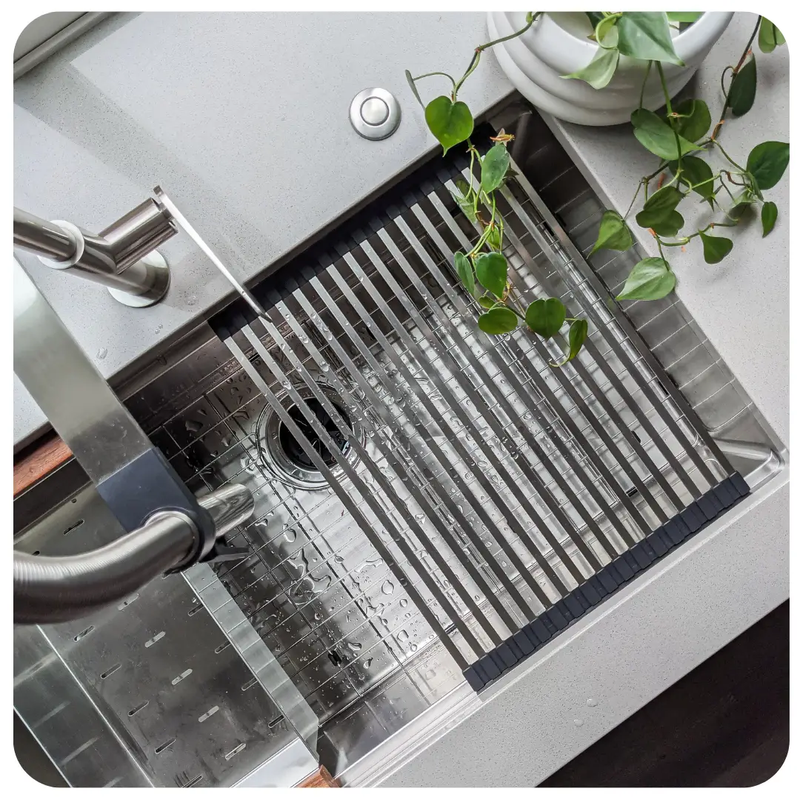Zeek 27 x 19 Inch Undermount / Drop-In Workstation Kitchen Sink 16G Stainless Steel ZH-LD27 by ZEEK