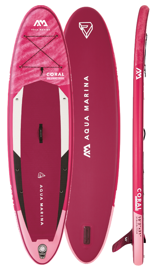 Aqua Marina CORAL 10'2" Inflatable Paddle Board All-Around Advanced SUP, photo 2 of 25