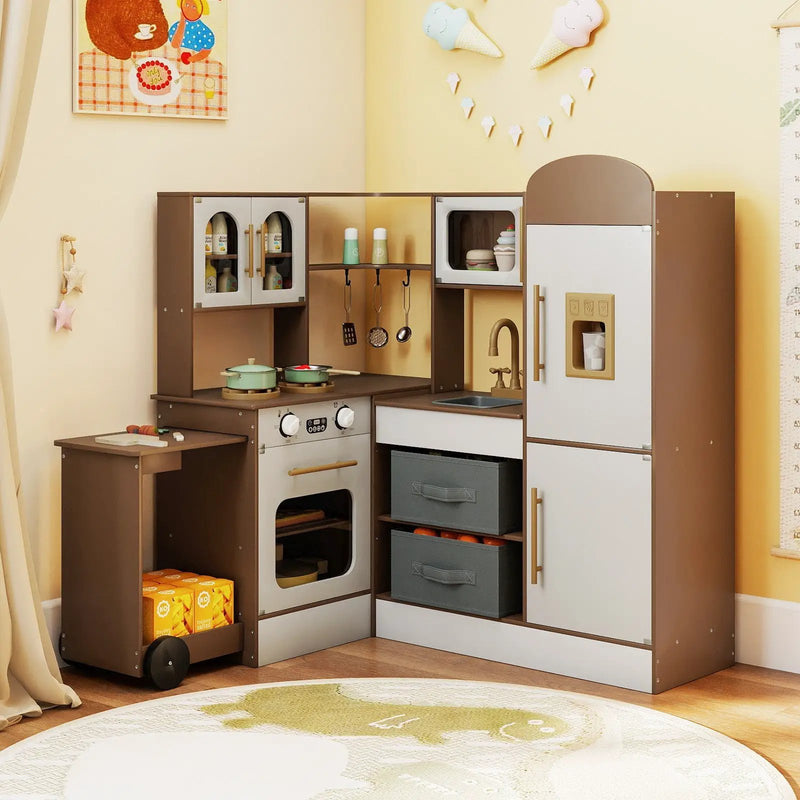 Corner Kitchen with Lights and Sounds for Kids Ages 3+ by DirectDeals